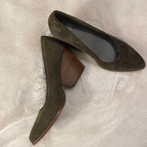 COPY - Olive green, suede 8.5 Eileen Fisher heels